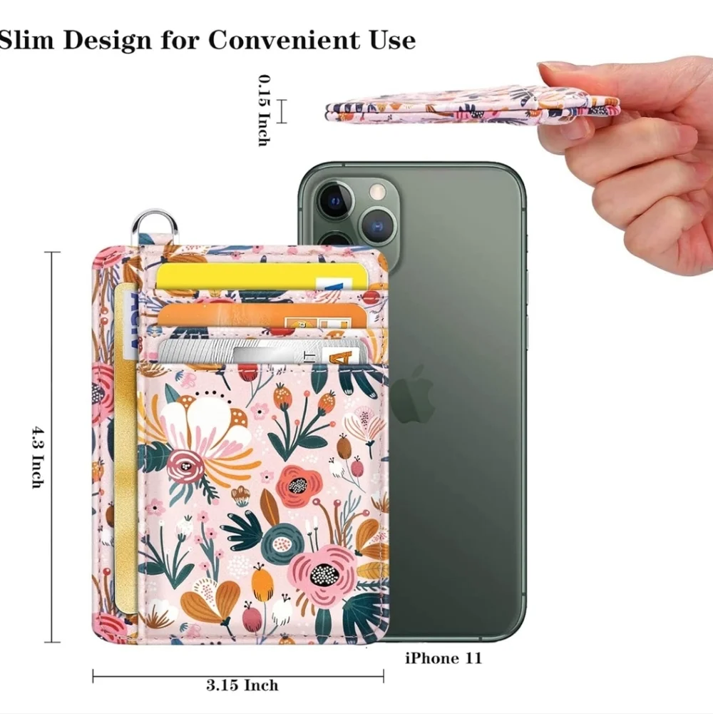 Floral Card Holder with ID Window